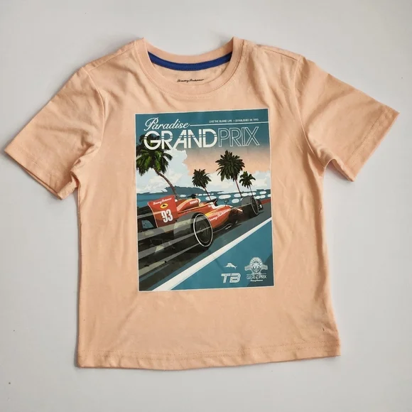 Tommy Bahama Boys Set 3-pieces Button Down Shirt Graphic T-Shirt & Shorts Size 4 - Picture 8 of 16